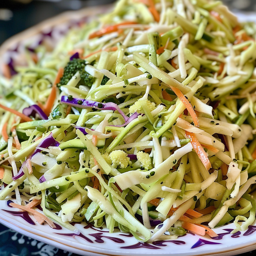 Broccoli slaw nutrition, health benefits of broccoli slaw, nutritious slaw recipes, broccoli salad health facts