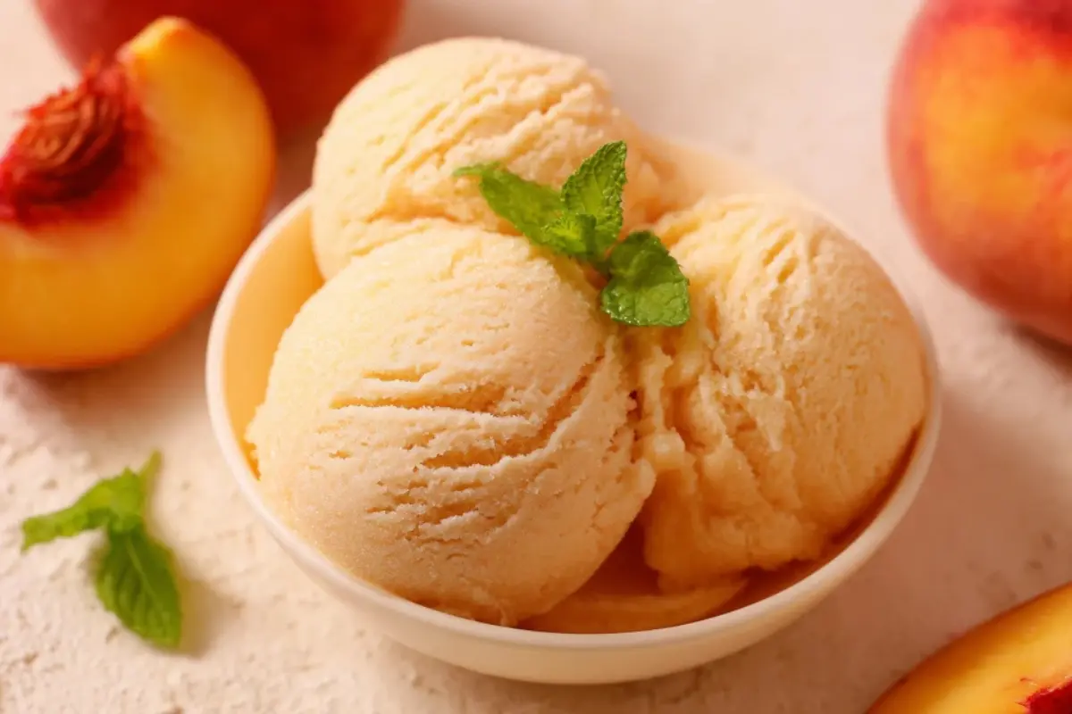 3-Ingredient Peach Sorbet