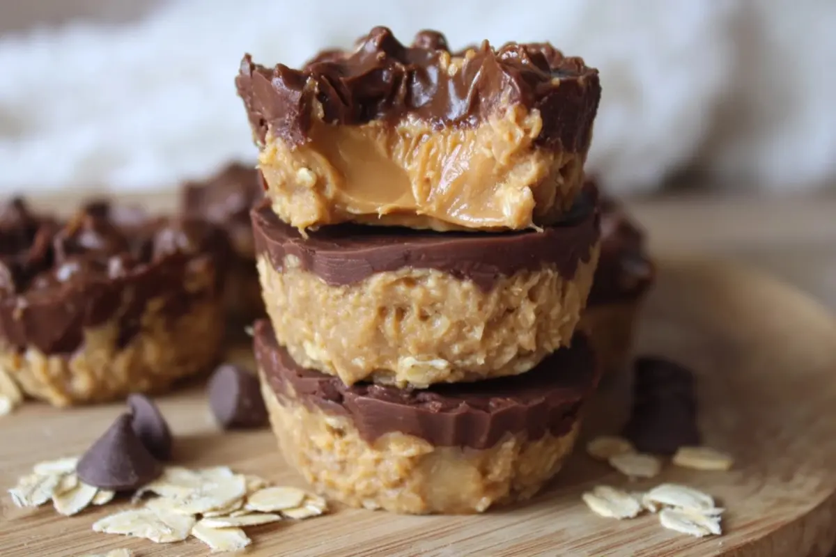 Easy No Bake Peanut Butter Oat Cups