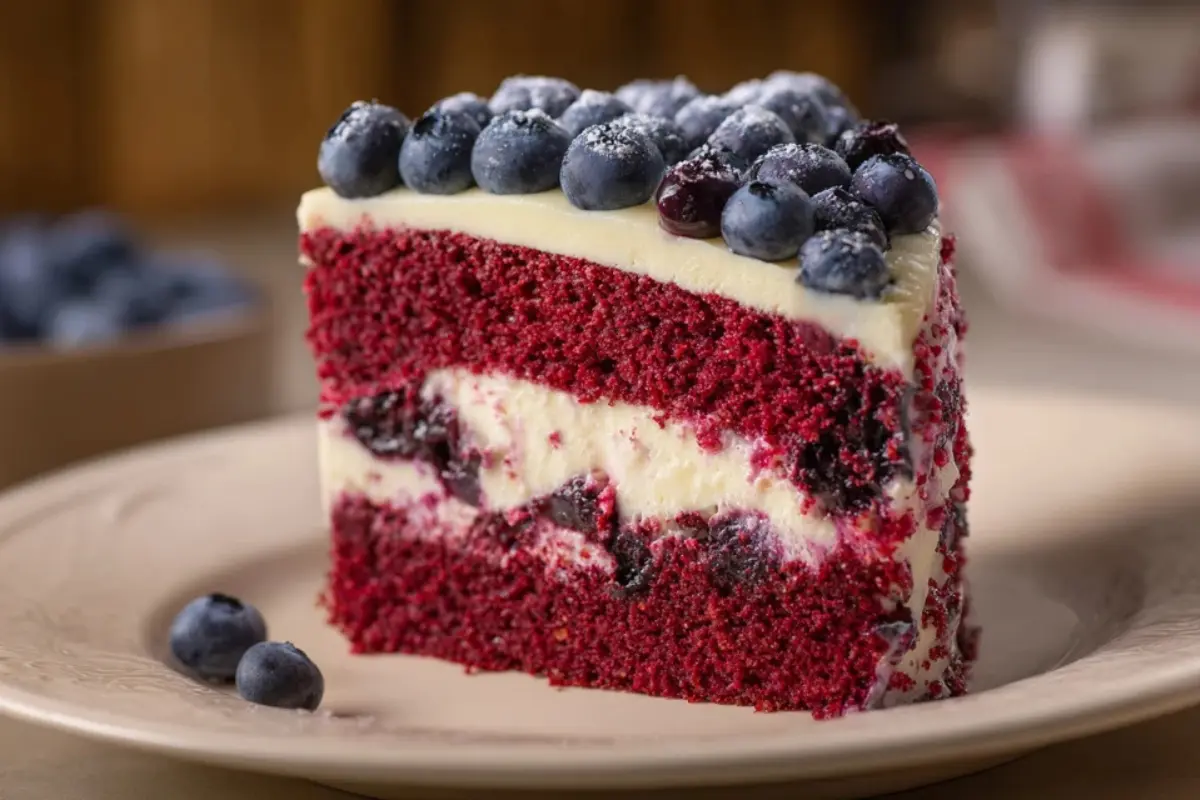 Blueberry Velvet Cake