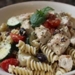 Mediterranean Chicken Pasta Salad
