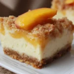 Peach Cobbler Cheesecake Bars