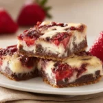 Strawberry Chocolate Chip Cheesecake Bars 
