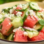 Watermelon Salad with Cucumber & Feta