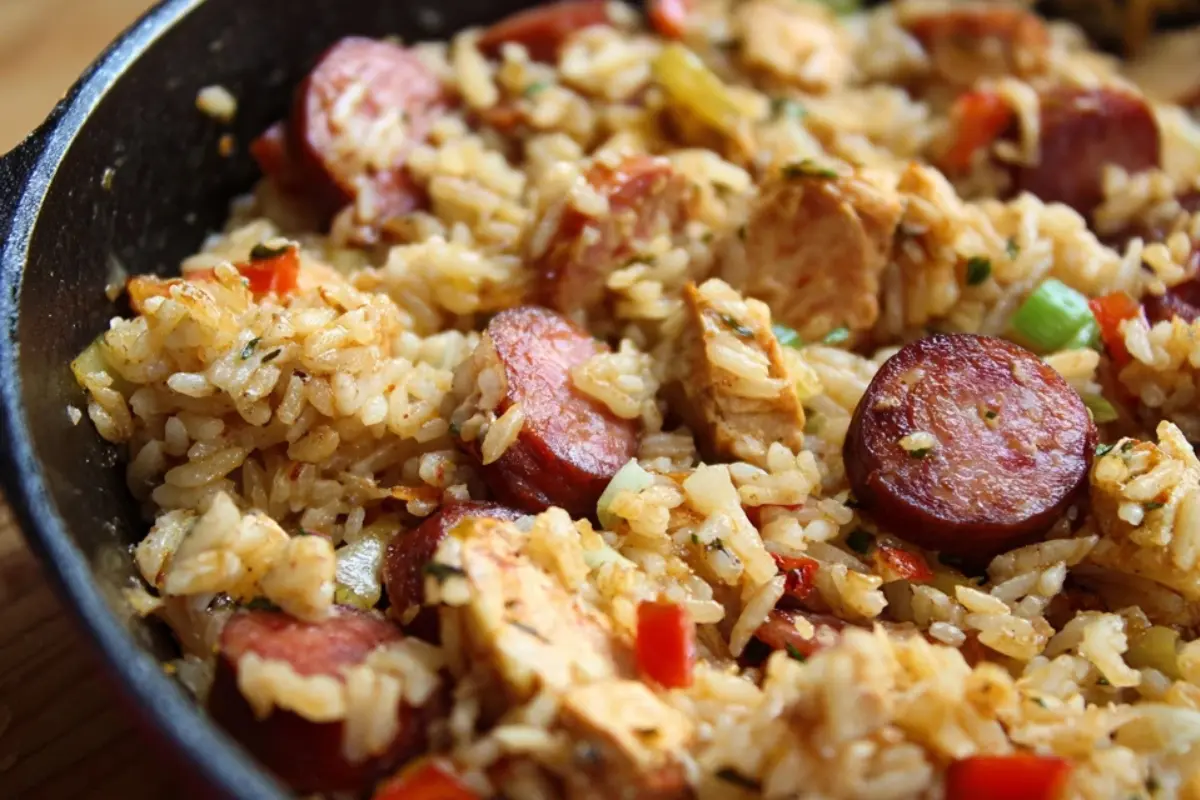 Cajun Sausage and Rice Skillet