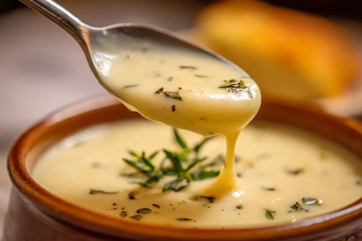 Cheddar Garlic Herb Potato Soup