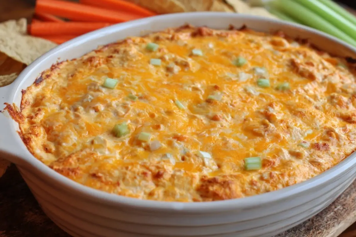 Cheesy Crock Pot Buffalo Chicken Dip