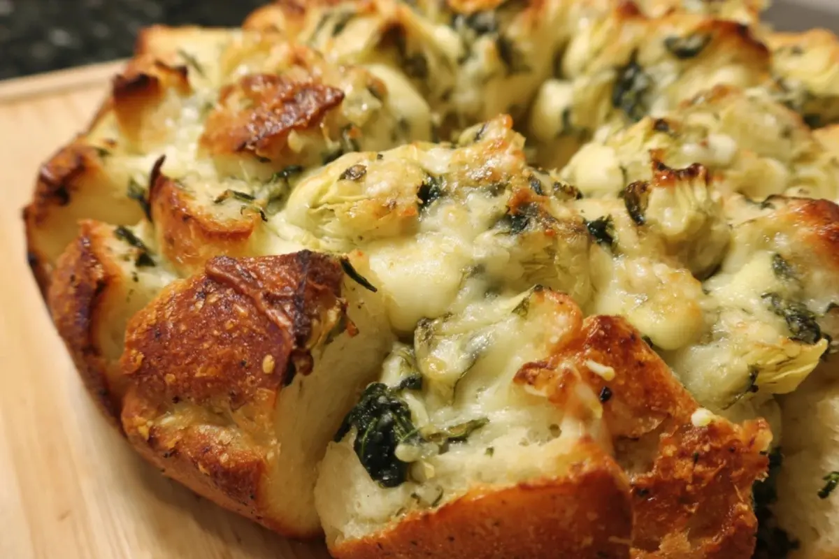 Cheesy Spinach & Artichoke Pull-Apart Bread