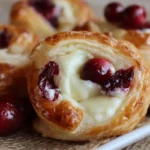 Cranberry Cream Cheese Puff Pastry Bites