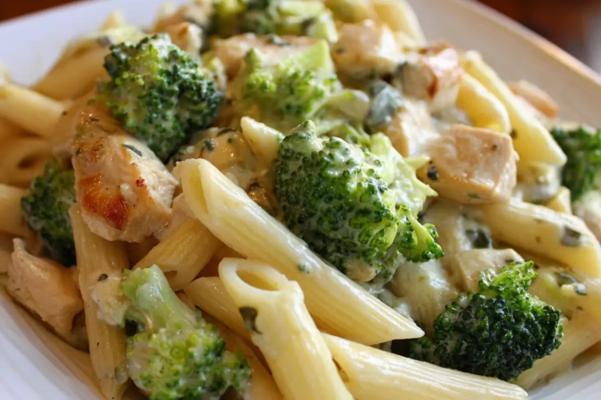 creamy broccoli and chicken penne