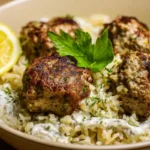 Greek-Turkey-Meatballs-with-Lemon-Herb-Rice