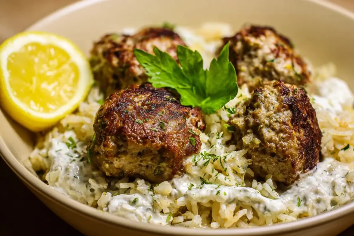 Greek-Turkey-Meatballs-with-Lemon-Herb-Rice
