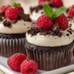 Raspberry Cheesecake Chocolate Cupcakes