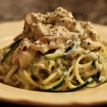 zucchini noodle chicken alfredo