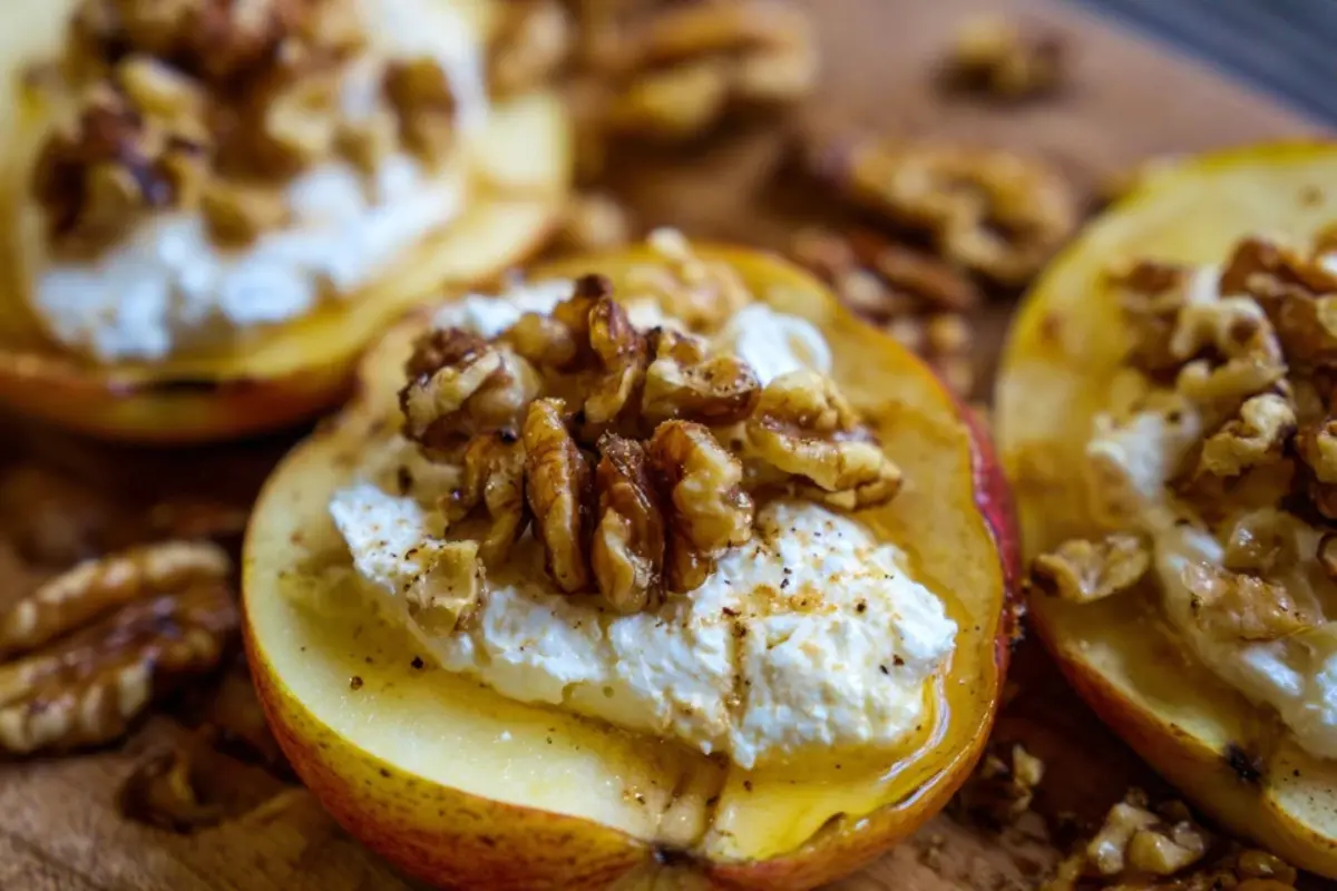 Apple-Slices-with-Whipped-Goat-Cheese-Honey-Walnuts