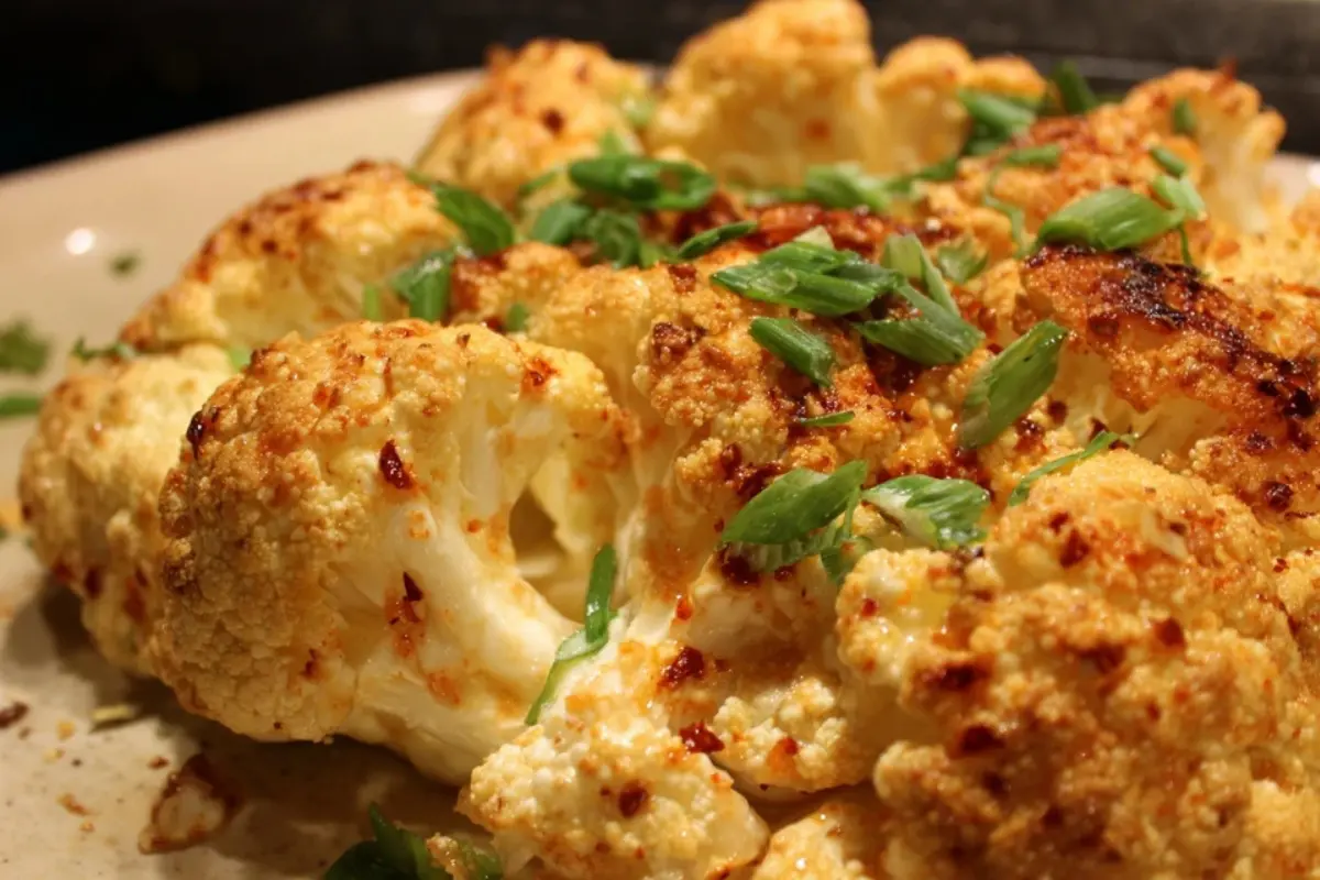 Sweet and Spicy Baked Cauliflower